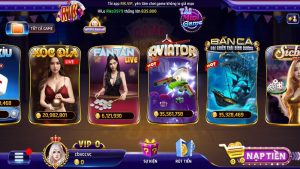 Giao diện chính của cổng game RIKVIP