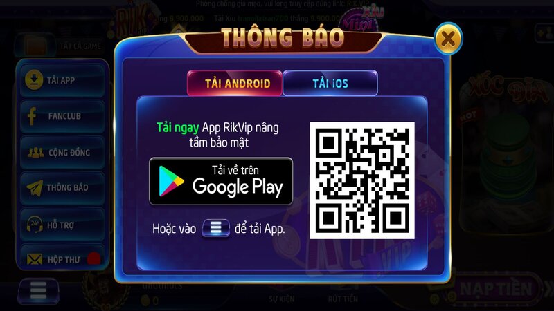 Bạn có thể tải app RIKVIP về để trải nghiệm thuận tiện