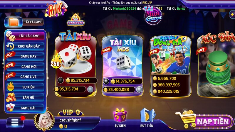 Cổng game RIK VIP