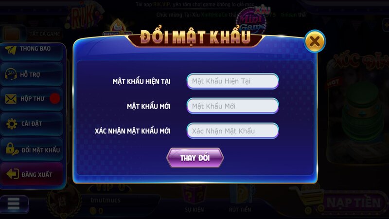 Hướng dẫn đổi mật khẩu